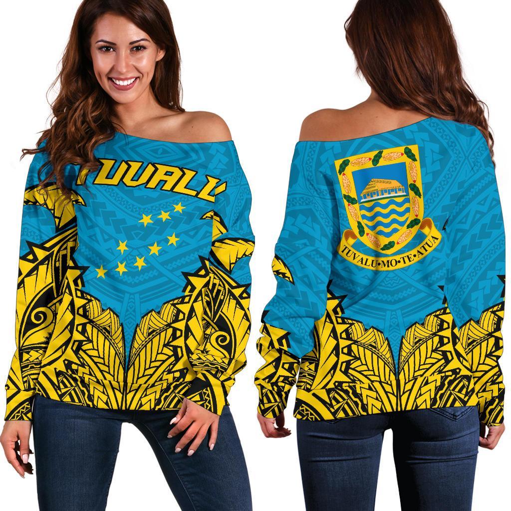 Tuvalu Premium Off Shoulder Sweater A7 Art - Polynesian Pride