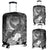 Polynesian Hawaii Custom Personalised Luggage Covers - Kanaka Maoli Humpback Whale with Tropical Flowers (White) - Polynesian Pride