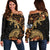 American Samoa Polynesian Shoulder Sweater - Lizard Lucky Black - Polynesian Pride