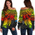 Yap Polynesian Off Shoulder Sweater (Women) - Reggae Turtle Art - Polynesian Pride