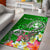 Tonga Custom Personalised Area Rug - Turtle Plumeria (Green) Green - Polynesian Pride