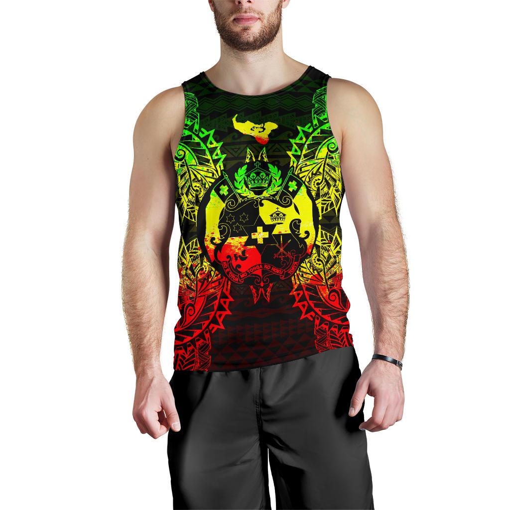 Tonga Polynesian Men Tank Top Map Reggae Reggae - Polynesian Pride