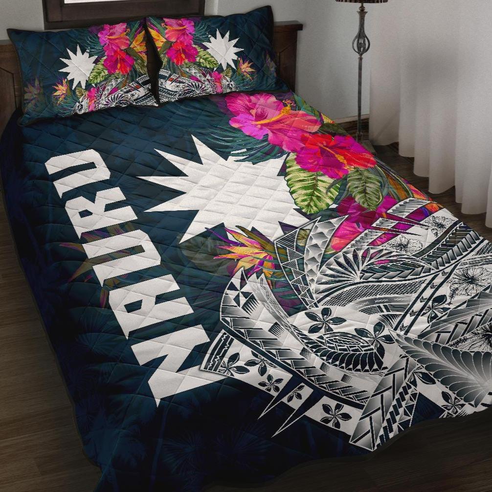 Nauru Quilt Bed Set - Summer Vibes Blue - Polynesian Pride