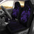 Hawaii Turtle Hibicus Map Car Seat Covers - Purple - Polynesian Pride