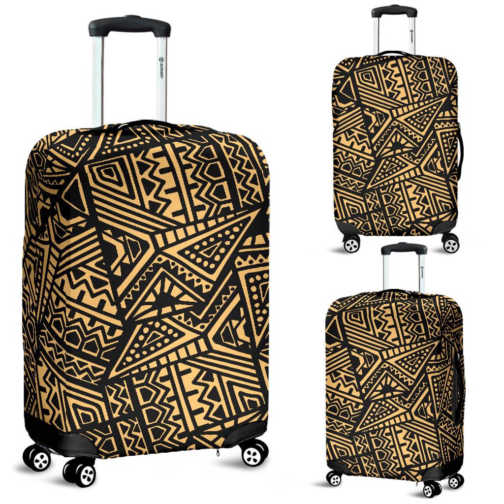 Polynesian Luggage Cover 32 Black-Gold - Polynesian Pride