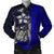 Tonga Micronesia Men's Bomber Jackets Blue - Turtle With Hook Blue - Polynesian Pride