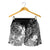 Kosrae Custom Personalised Women's Shorts - Humpback Whale with Tropical Flowers (White) - Polynesian Pride