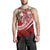 Polynesian Samoa Men's Tank Top - Summer Plumeria (Red) - Polynesian Pride