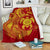 Hawaii Polynesian Premium Blanket - Vintage Polynesian Turtle (Red) - Polynesian Pride