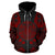 Turtle All Over Zip up Hoodie Red Tattoo Style - Polynesian Pride