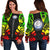 Marshall Islands Women's Off Shoulder Sweater - Polynesian Tattoo Reggae Art - Polynesian Pride