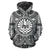 Tahiti ll Over Hoodie Tahiti Coat of rms Polynesian White Black Unisex Black - Polynesian Pride