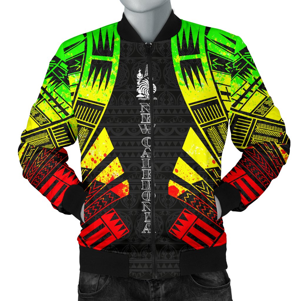 New Caledonia Men Bomber Jackets - Polynesian Tattoo Reggae Reggae - Polynesian Pride