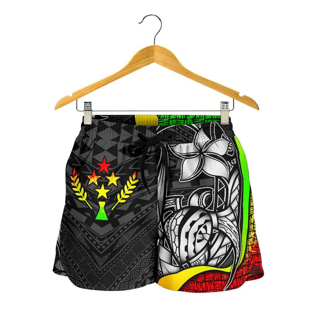Kosrae Micronesia Women's Shorts Reggae - Turtle With Hook - Polynesian Pride