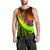 Pohnpei Men's Tank Top - Polynesian Hook And Hibiscus (Reggae) - Polynesian Pride