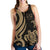 Fiji Polynesian Women Racerback Tank - Gold Tentacle Turtle Crest - Polynesian Pride