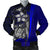 Kosrae Micronesia Men's Bomber Jackets Blue - Turtle With Hook Blue - Polynesian Pride