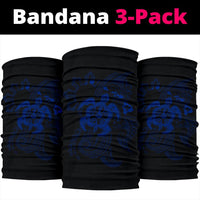 Hawaii Turtle Map Polynesian Bandana 3-Pack - Blue - Polynesian Pride
