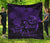 Hawaii Turtle Ohana Hibiscus Poly Premium Quilt Purple Purple - Polynesian Pride