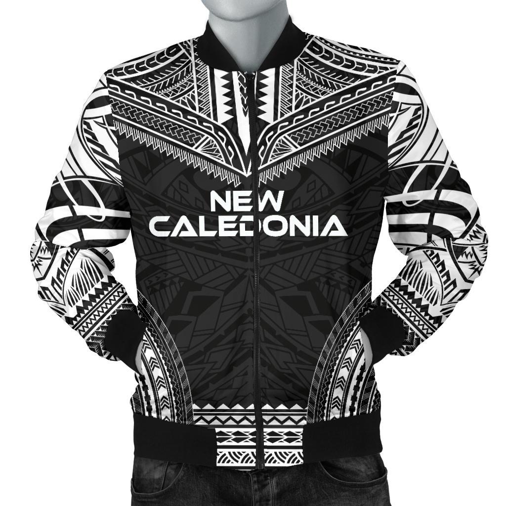 New Caledonia Polynesian Chief Men's Bomber Jacket - Black Version Black - Polynesian Pride