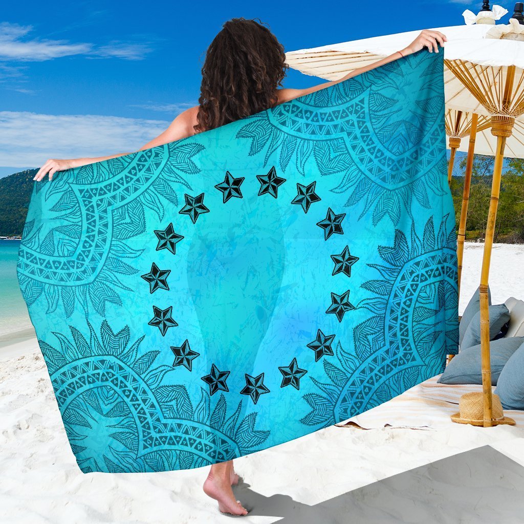 Cook Islands Sarong Turquoise Sarong - Cook Islands Sarong Turquoise A24 Turquoise - Polynesian Pride