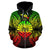 French Polynesia Polynesian All Over Zip up Hoodie Map Reggae - Polynesian Pride