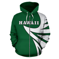Hawaii Turtle Zip up Hoodie Warrior Style - Polynesian Pride