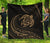 Hawaii Turtle Premium Quilt - Gold - Frida Style Black - Polynesian Pride