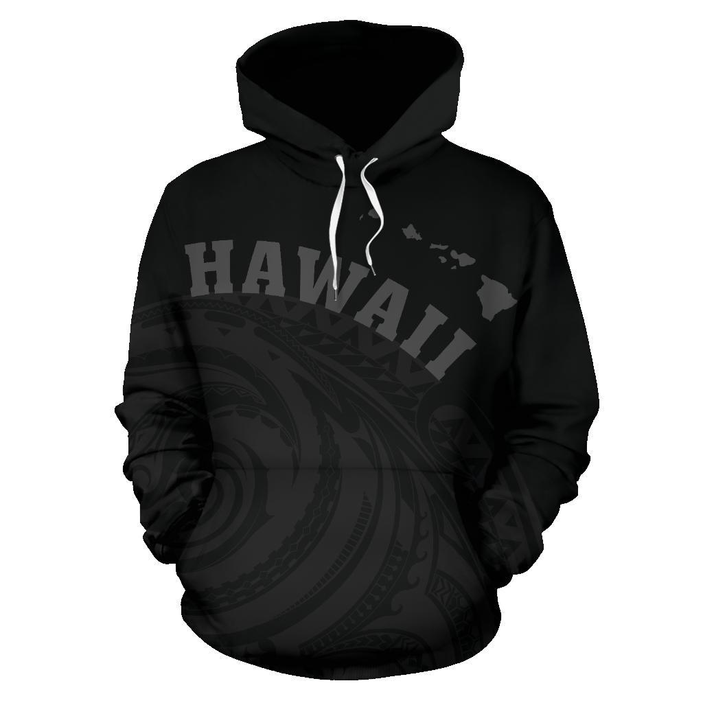 Hawaii Polynesia Hoodie Gray Tatau Style - Polynesian Pride