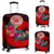 American Samoa Luggage Covers - Polynesian Hook And Hibiscus (Red) - Polynesian Pride
