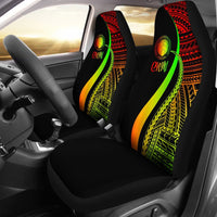 Northern Mariana Islands Car Seat Covers - Reggae Polynesian Tentacle Tribal Pattern Universal Fit Reggae - Polynesian Pride