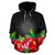 Marshall Islands Polynesian Zip Hoodie Black Hibiscus - Polynesian Pride