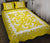 Hawaii Quilt Bed Set Royal Pattern - Yellow And White - Polynesian Pride