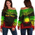 Northern Mariana Island Polynesian Chief Custom Personalised Women's Off Shoulder Sweater - Reggae Version Art - Polynesian Pride