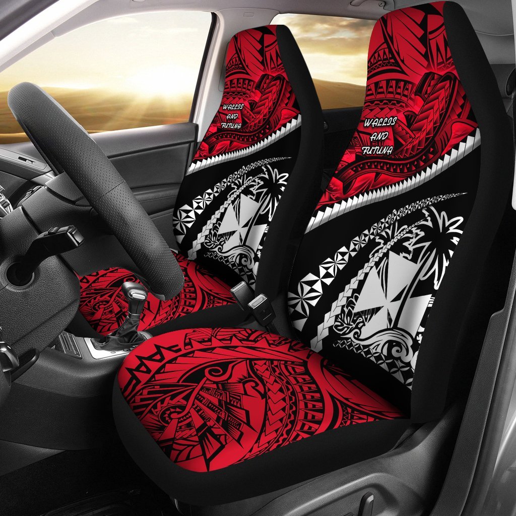 Wallis And Futuna Tapa Car Seat Covers Polynesian Shark Tattoo - Polynesian Pride