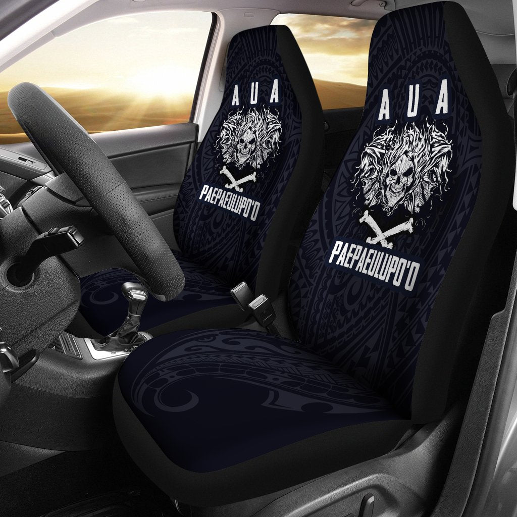 American Samoa Polynesian Car Seat Covers - Aua Paepaeulupo'o Universal Fit Dark Blue - Polynesian Pride