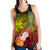 Kosrae Custom Personalised Women's Racerback Tank - Humpback Whale with Tropical Flowers (Yellow) - Polynesian Pride