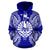 French Polynesia Polynesian ll Over Hoodie Map Blue - Polynesian Pride