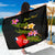 Wallis and Futuna Polynesian Custom Personalised Sarong - Plumeria Tribal Women One Size Black - Polynesian Pride