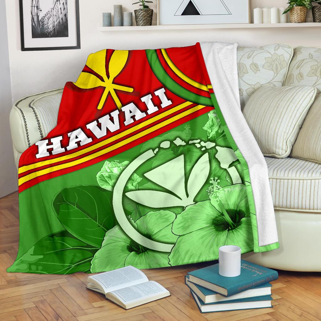 Hawaii Polynesian Premium Blanket - Hawaii Kanaka Maoli White - Polynesian Pride