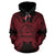 American Samoa Polynesian ll Over Hoodie Map Red - Polynesian Pride