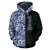 Guam Hoodie Guam Coat of Arms Polynesian Tattoo Half Blue - Polynesian Pride