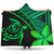 hawaiiHooded Blanket - Hawaii Turtle Plumeria Green Hooded Blanket Green - Polynesian Pride