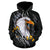 American Samoa All Over Zip up Hoodie Eagle Black - Polynesian Pride