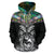 New Zealand Zip up Hoodie, Maori Paua Shell Zipper Hoodie Unisex Black - Polynesian Pride