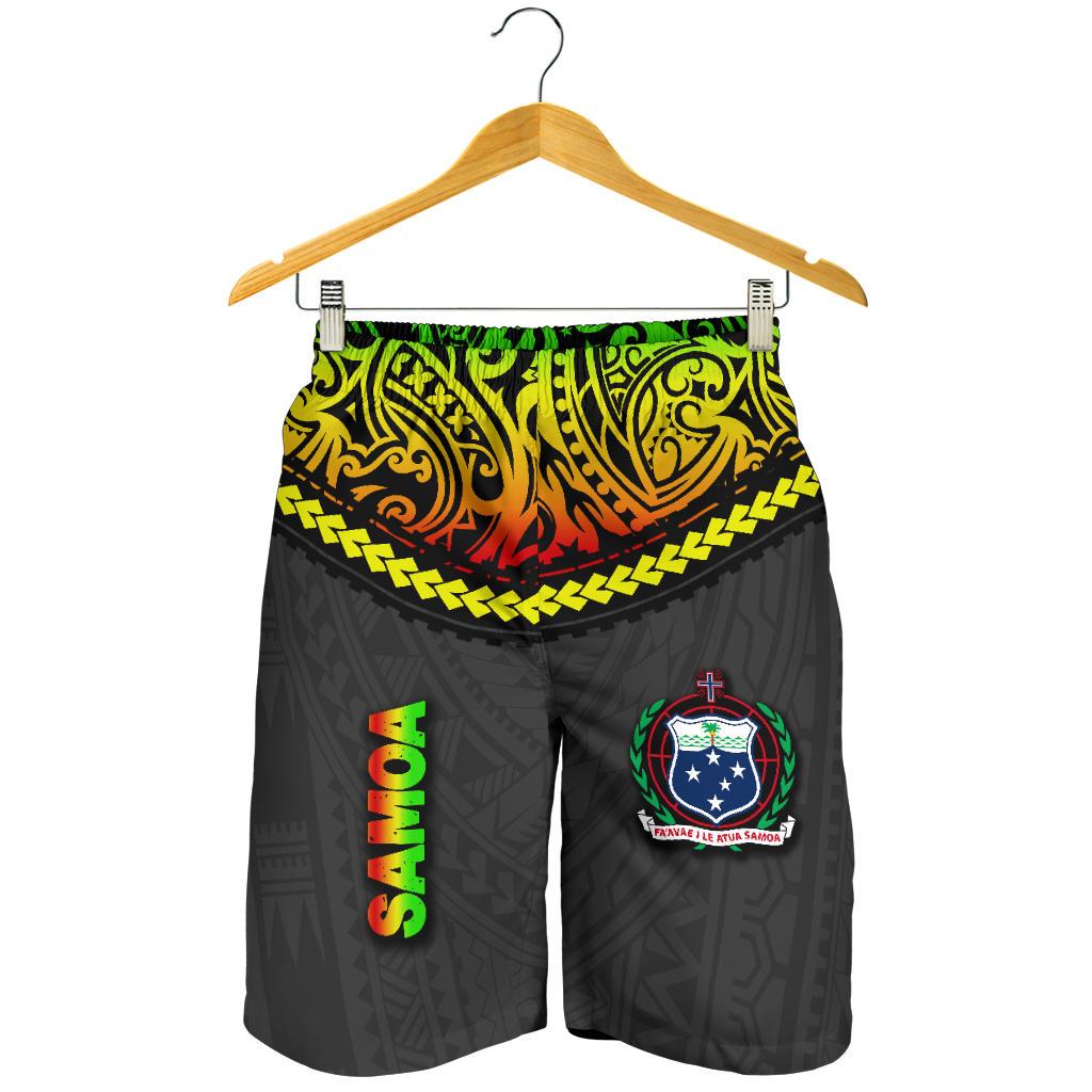 Samoa Men Shorts Polynesian Tattoo Seashore Reggae - Polynesian Pride