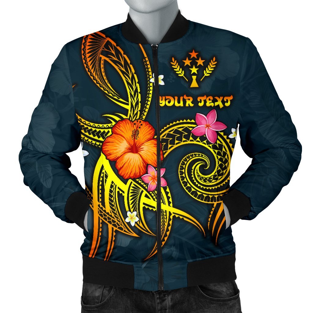 Kosrae Polynesian Personalised Men's Bomber Jacket - Legend of Kosrae (Blue) Blue - Polynesian Pride