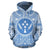 Kosrae ll Over Hoodie Kosrae Coat of rms Polynesian Flag Color Unisex Blue - Polynesian Pride