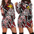 Papua New Guinea Women's Hoodie Dress - Tribal Flower Special Pattern Red Color - Polynesian Pride