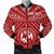 Tonga Personalised Men's Bomber Jacket - Tonga Seal With Polynesian Tattoo Style (Red) Red - Polynesian Pride